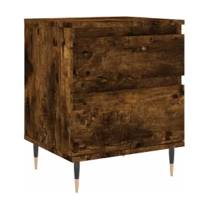 Bastiaan Nachtkastje 40x35x50 cm bewerkt hout gerookt eikenkleurig Bastiaan Nachtkastje 40x35x50 cm bewerkt hout gerookt eikenkleurig