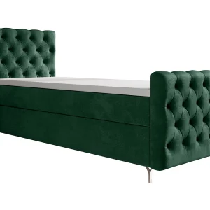 BEDANTE boxspringbed CHESTER PLUS 90×200 donkergroen met matras H3 en topper bed met opbergruimte, eenpersoonsbed, hotelbed, slaapkamer, met opslag BEDANTE boxspringbed CHESTER PLUS 90×200 donkergroen met matras H3 en topper bed met opbergruimte, eenpersoonsbed, hotelbed, slaapkamer, met opslag