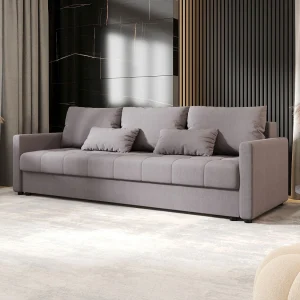 BEDANTE BANK MOS BIS met slaapfunctie COSMIC 160 Grijs – Bank met opbergruimte, bedkist, woonkamerbank, sofa, slaapbank, bank met kist, bedbank