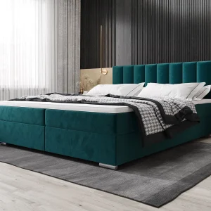 BEDANTE Boxspringbett ZILANO2 180×200 Itaka 39 Blau bed bedkasten tweepersoonsbed hotelbed topper matras slaapkamer opbergruimte
