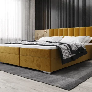BEDANTE Boxspringbett ZILANO2 180×200 Itaka 33 Orange bed bedkasten tweepersoonsbed hotelbed topper matras slaapkamer opbergruimte