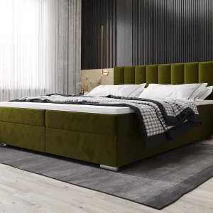 BEDANTE Boxspringbett ZILANO2 180×200 Itaka 65 Grün bed bedkasten tweepersoonsbed hotelbed topper matras slaapkamer opbergruimte