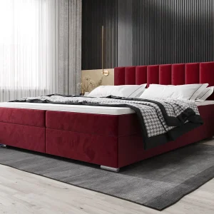 BEDANTE Boxspringbett ZILANO2 180×200 Itaka 34 Rot bed bedkasten tweepersoonsbed hotelbed topper matras slaapkamer opbergruimte