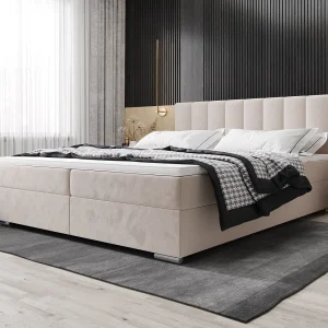 BEDANTE Boxspringbett ZILANO2 180×200 Itaka 16 Creme bed bedkasten tweepersoonsbed hotelbed topper matras slaapkamer opbergruimte