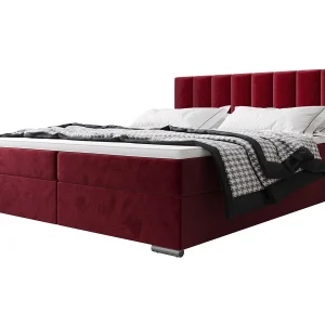 BEDANTE Boxspringbett ZILANO2 160×200 Itaka 34 Rot bed bedkasten tweepersoonsbed hotelbed topper matras slaapkamer opbergruimte