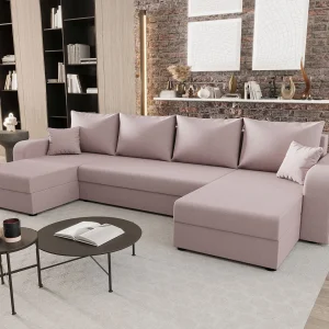 BEDANTE woonlandschap HEWLET U BIS Cosmic 14 roze met slaapfunctie U-vormige bank met opbergruimte bedbox woonkamerbank bank sofa slaapbank bedbox slaapbank BEDANTE woonlandschap HEWLET U BIS Cosmic 14 roze met slaapfunctie U-vormige bank met opbergruimte bedbox woonkamerbank bank sofa slaapbank bedbox slaapbank