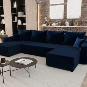 BEDANTE woonlandschap HEWLET U BIS Itaka 11 donkerblauw met slaapfunctie U-vormige bank met opbergruimte bedbox woonkamerbank bank sofa slaapbank bedbox slaapbank BEDANTE woonlandschap HEWLET U BIS Itaka 11 donkerblauw met slaapfunctie U-vormige bank met opbergruimte bedbox woonkamerbank bank sofa slaapbank bedbox slaapbank