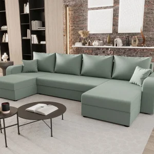BEDANTE woonlandschap HEWLET U BIS Cosmic 16 lichtgroen met slaapfunctie U-vormige bank met opbergruimte bedbox woonkamerbank bank sofa slaapbank bedbox slaapbank BEDANTE woonlandschap HEWLET U BIS Cosmic 16 lichtgroen met slaapfunctie U-vormige bank met opbergruimte bedbox woonkamerbank bank sofa slaapbank bedbox slaapbank