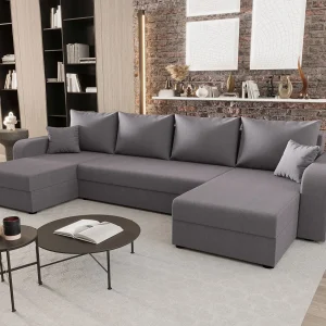BEDANTE woonlandschap HEWLET U BIS Cosmic 160 grijs met slaapfunctie U-vormige bank met opbergruimte bedbox woonkamerbank bank sofa slaapbank bedbox slaapbank BEDANTE woonlandschap HEWLET U BIS Cosmic 160 grijs met slaapfunctie U-vormige bank met opbergruimte bedbox woonkamerbank bank sofa slaapbank bedbox slaapbank