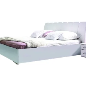 Bed VERONA – 2 persoons 160×200 cm in wit gelakt kunstleer Bed VERONA – 2 persoons 160×200 cm in wit gelakt kunstleer