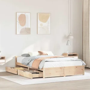 Bedframe zonder matras massief grenenhout 120×190 cm Bedframe zonder matras massief grenenhout 120×190 cm
