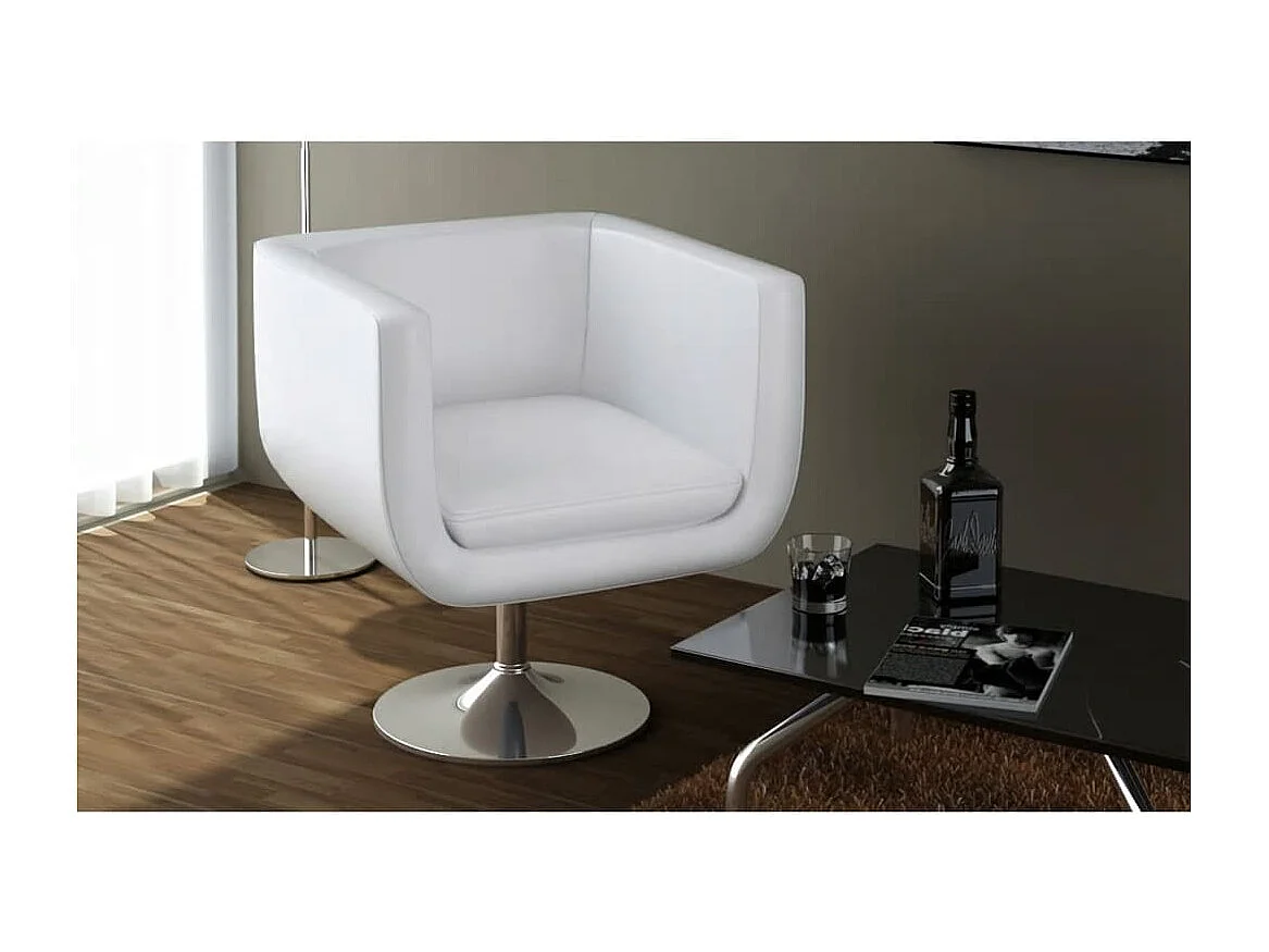 Barkruk set van 2 | Barstoel kunstleer wit