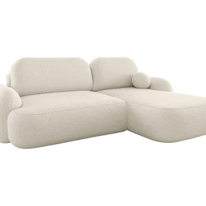 BEDANTE Hoekbank MOLLY L Rechts TERRA FROTTE 01 bege met slaapfunctie L-vormig met opbergruimte