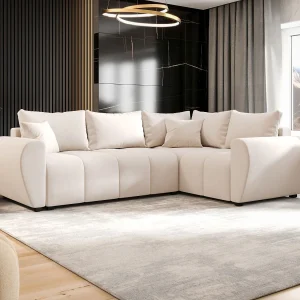 BEDANTE hoekbank MOLISA L PLUS Itaka 16 rechts beige met slaapfunctie L-vormige bank met opbergruimte woonkamerbank, slaapbank, opbergruimte BEDANTE hoekbank MOLISA L PLUS Itaka 16 rechts beige met slaapfunctie L-vormige bank met opbergruimte woonkamerbank, slaapbank, opbergruimte