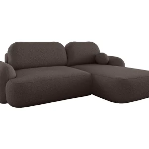 BEDANTE Hoekbank MOLLY L Rechts TERRA FROTTE 29 castanho met slaapfunctie L-vormig met opbergruimte