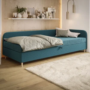 BEDANTE bed MIKO 100×200 RIVIERA 76+LINCOLN 75 blauw bed jeugdbed eenpersoonsbed hotelbed matras slaapkamer opbergruimte BEDANTE bed MIKO 100×200 RIVIERA 76+LINCOLN 75 blauw bed jeugdbed eenpersoonsbed hotelbed matras slaapkamer opbergruimte