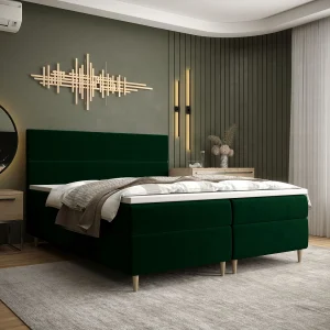 BEDANTE Boxspringbed FLO 160×200 Itaka 10 Dunkelgrün bed bedkasten eenpersoonsbed hotelbed topper matras slaapkamer opbergruimte BEDANTE Boxspringbed FLO 160×200 Itaka 10 Dunkelgrün bed bedkasten eenpersoonsbed hotelbed topper matras slaapkamer opbergruimte