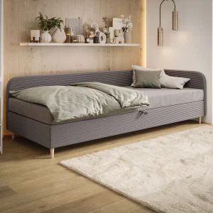 BEDANTE bed MIKO 90×200 RIVIERA 91+LINCOLN 90 grijs bed jeugdbed eenpersoonsbed hotelbed matras slaapkamer opbergruimte BEDANTE bed MIKO 90×200 RIVIERA 91+LINCOLN 90 grijs bed jeugdbed eenpersoonsbed hotelbed matras slaapkamer opbergruimte