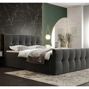 BEDANTE Boxspringbed MANHATTAN 180×200 Monolith 92 Grijs Bed met opbergruimte Tweepersoonsbed Hotelbed Topper Matras Slaapkamer Opbergruimte BEDANTE Boxspringbed MANHATTAN 180×200 Monolith 92 Grijs Bed met opbergruimte Tweepersoonsbed Hotelbed Topper Matras Slaapkamer Opbergruimte