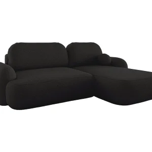 BEDANTE Hoekbank MOLLY L Rechts TERRA FROTTE 14 preto met slaapfunctie L-vormig met opbergruimte
