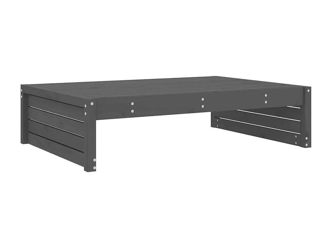 Bawnboy Tuinvoetenbank 120x80 cm massief grenenhout grijs