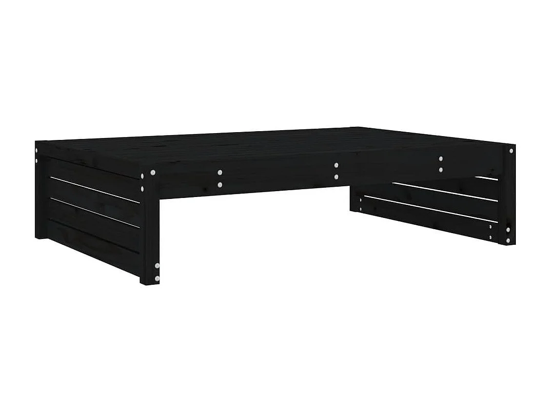 Bawnboy Tuinvoetenbank 120x80 cm massief grenenhout zwart