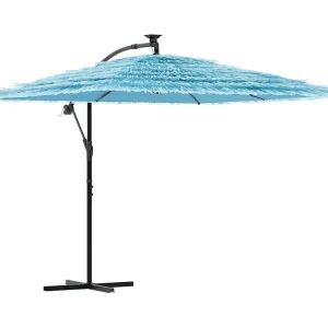 Beline Parasol met stalen paal 269x269x235 cm blauw Beline Parasol met stalen paal 269x269x235 cm blauw