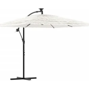 Beline Parasol met stalen paal 246x246x230 cm wit Beline Parasol met stalen paal 246x246x230 cm wit