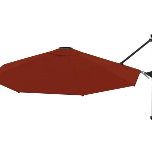 Berkeley  Wandparasol met metalen paal 300 cm terracottakleurig
