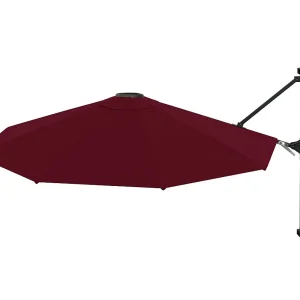 Berkeley Wandparasol met metalen paal 300 cm bordeauxrood Berkeley Wandparasol met metalen paal 300 cm bordeauxrood