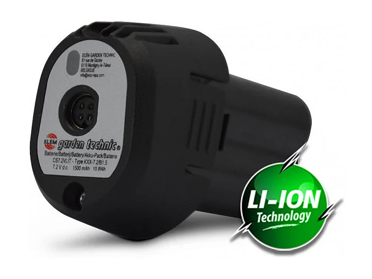 Batterij voor oplaadbare snoeischaar 7.2V Lithium - Elem Garden Technic