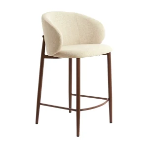 Barkruk ALUKO – 57x55x94 cm – Wit – Set van 2