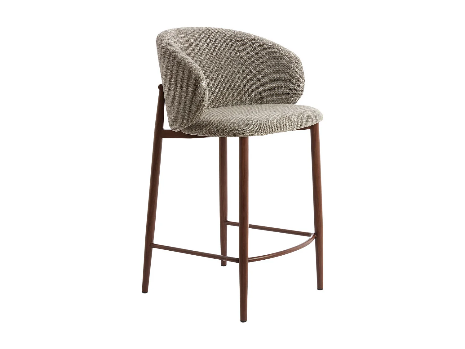 Barkruk ALUKO – 57x55x94 cm – Donkerbruin – Set van 2