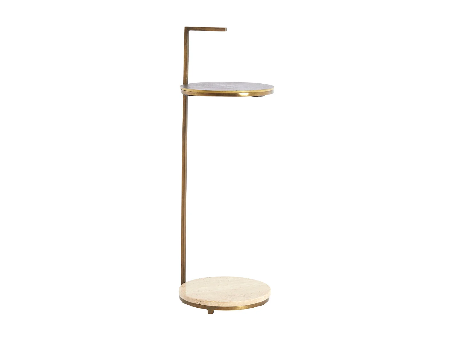 Bijzettafel LEDA - Ø26x76 cm - Bruin