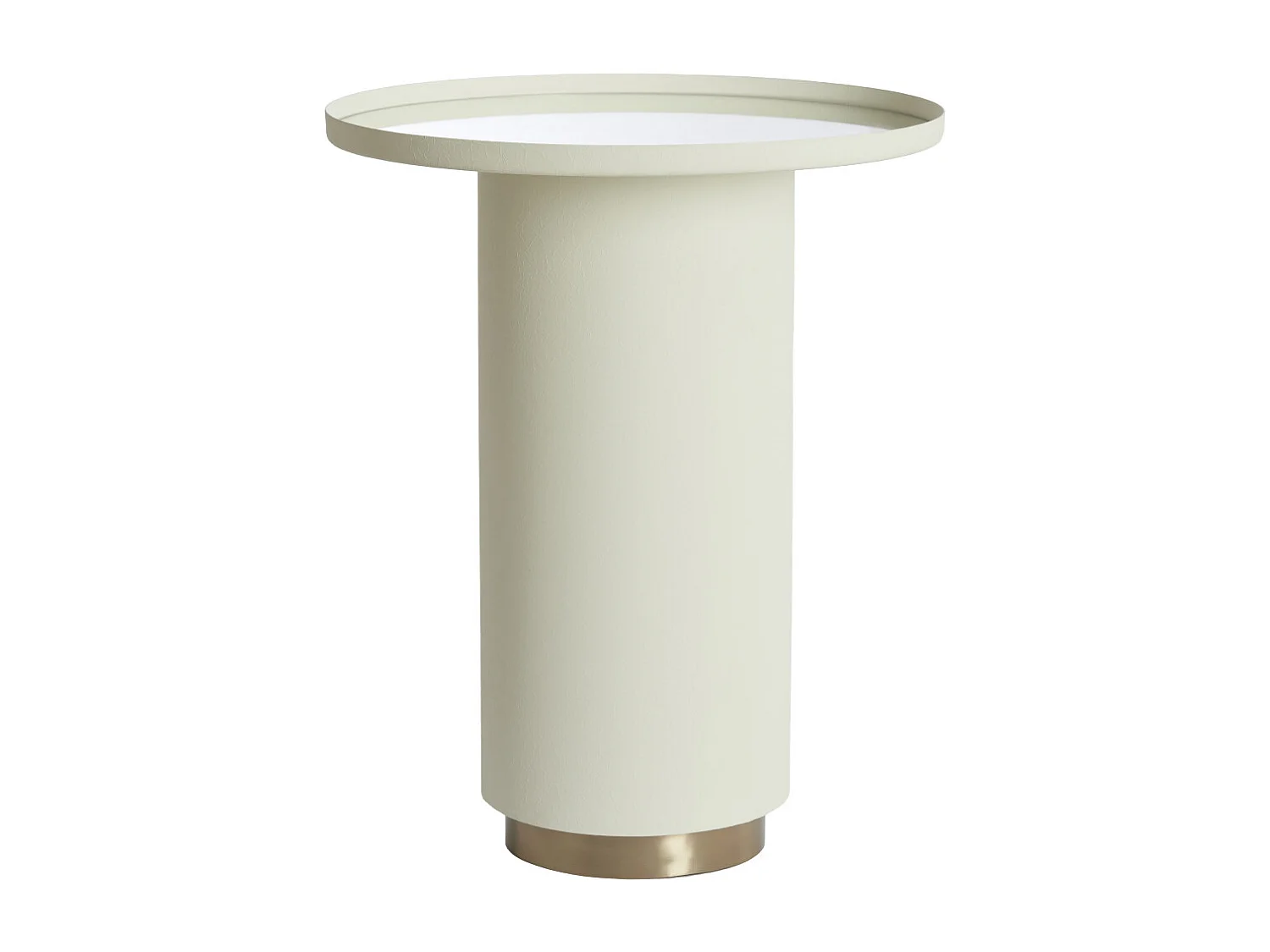 Bijzettafel FATIMA - Ø46x56 cm - Wit