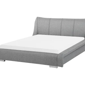 Bed stof grijs 180 x 200 cm NANTES Bed stof grijs 180 x 200 cm NANTES