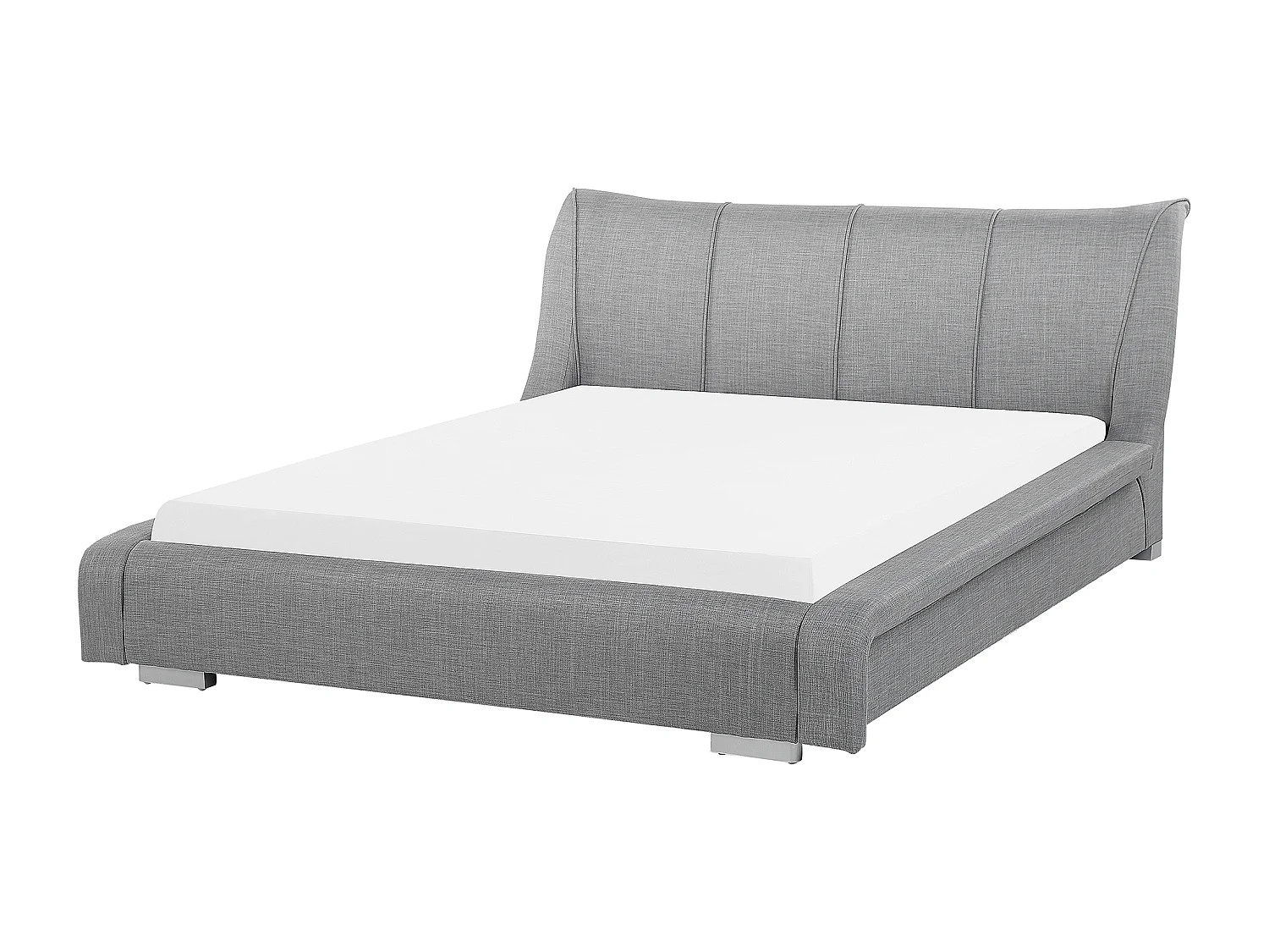 Bed stof grijs 180 x 200 cm NANTES