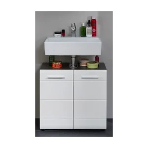 Bezzi wit en grijs melamine 2-deurs onderkast