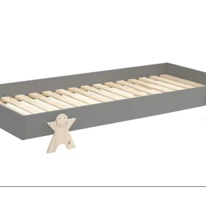 Bed 90×200 cm massief grijs grenen en licht hout Fernando Bed 90×200 cm massief grijs grenen en licht hout Fernando