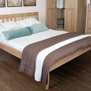 Bed 90×200 Gres gemaakt van hout, eikenkleur Bed 90×200 Gres gemaakt van hout, eikenkleur