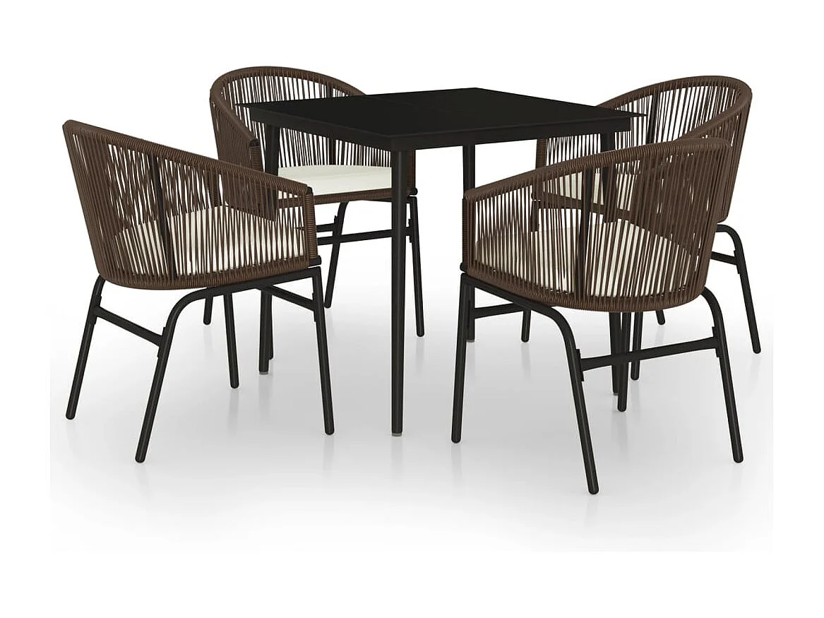 Belric 5-delige Tuinset bruin