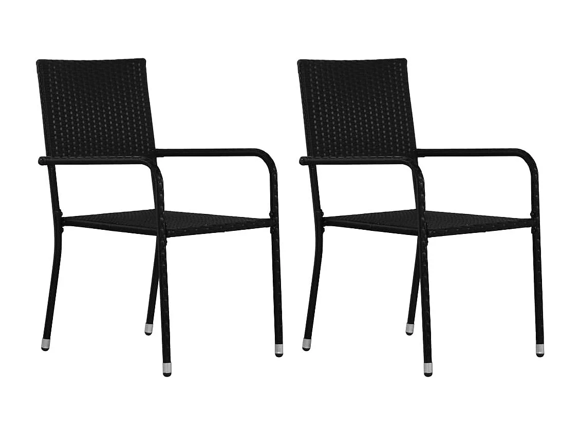 Bergerac 3-delige Tuinset poly rattan zwart