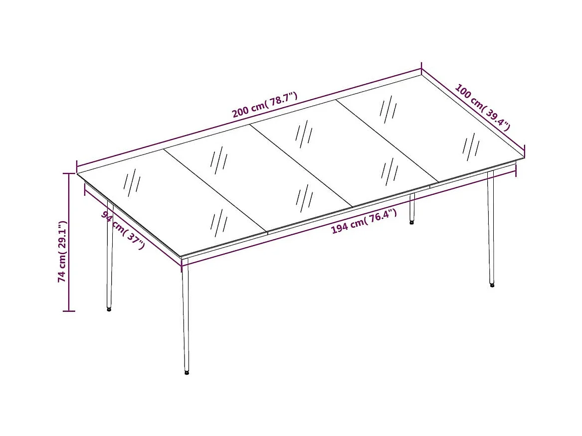 Belric 9-delige Tuinset antracietkleurig