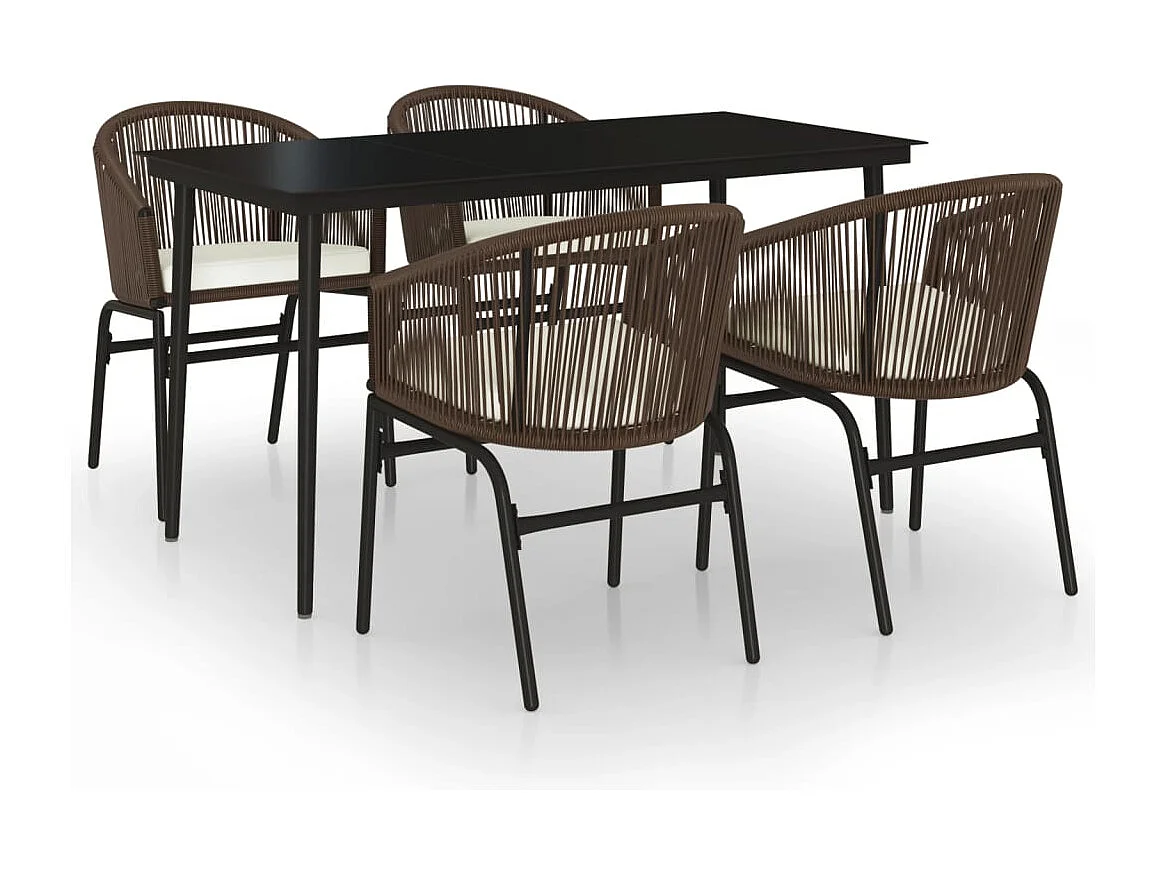 Belric 5-delige Tuinset bruin