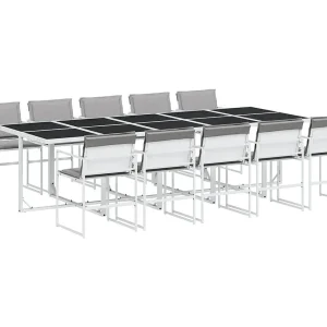 Bardstown 11-delige Tuinset met kussens textileen wit Bardstown 11-delige Tuinset met kussens textileen wit