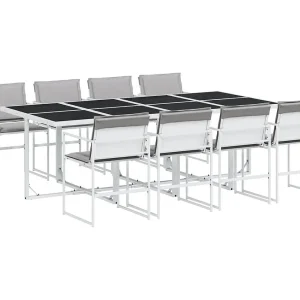 Bardstown 9-delige Tuinset met kussens textileen wit Bardstown 9-delige Tuinset met kussens textileen wit
