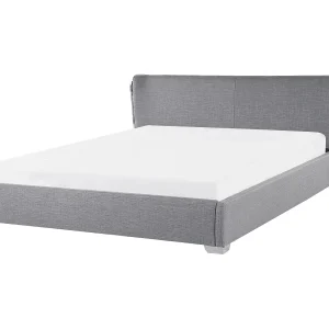 Bed stof grijs 160 x 200 cm PARIS Bed stof grijs 160 x 200 cm PARIS