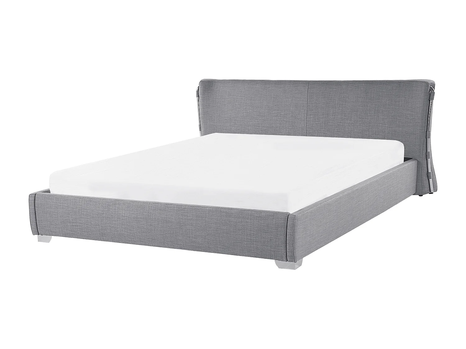 Bed stof grijs 160 x 200 cm PARIS