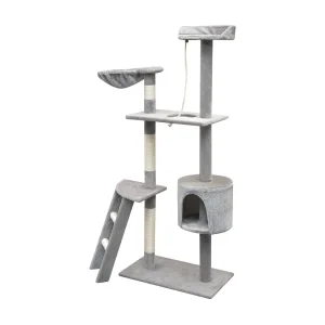 Bellmead  Kattenkrabpaal met sisal krabpalen 150 cm grijs