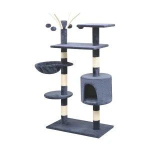Bellmead  Kattenkrabpaal met sisal krabpalen 125 cm donkerblauw